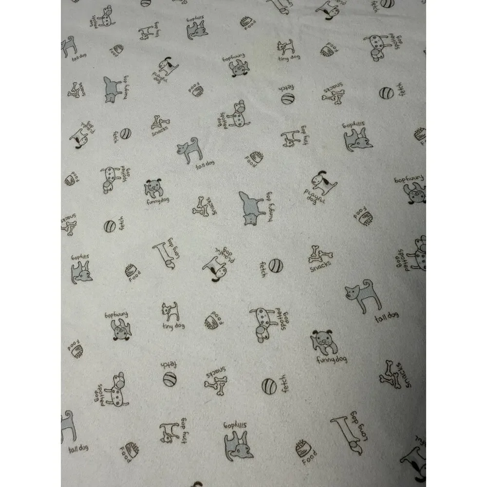 Vtg Gymboree Playful Puppy Dog Blue Stripe Baby Blanket Layette 2003 Happy Dog